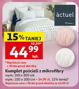 Auchan Komplet pościeli z mikrofibry actuel 220x200cm oferta