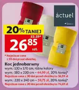 Auchan Koc jednobarwny actuel 220x240cm oferta