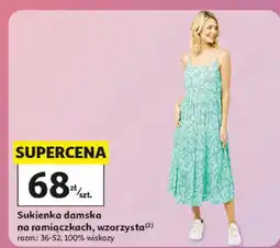 Auchan Sukienka damska na ramiączkach wzorzysta Inextenso rozm. 36-52 100% wiskozy oferta
