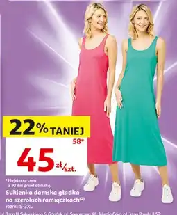 Auchan Sukienka damska gładka na szerokich ramiączkach Inextenso rozm. S-3XL oferta