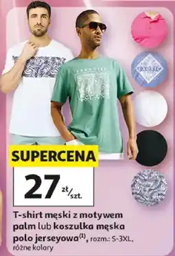 Auchan Koszulka męska polo jerseyowa Inextenso rozm. S-3XL różne kolory oferta