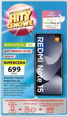 Auchan Smartfon Xiaomi Redmi Note 15 6,77 AMOLED 120Hz 8/256GB oferta