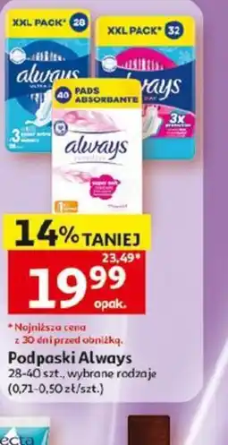 Auchan Podpaski Always oferta