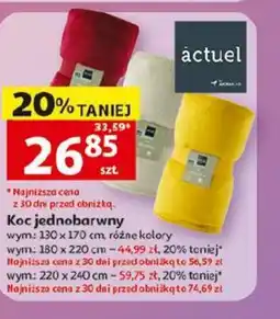 Auchan actuel Koc jednobarwny oferta