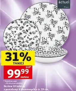 Auchan Actuel Zestaw 18 talerzy oferta