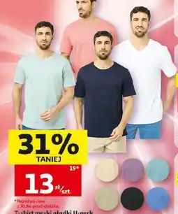 Auchan T-shirt męski gładki oferta