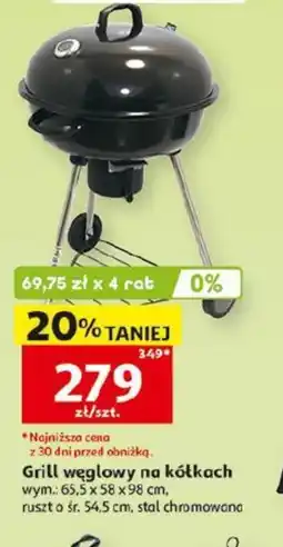 Auchan Grill węglowy na kółkach oferta