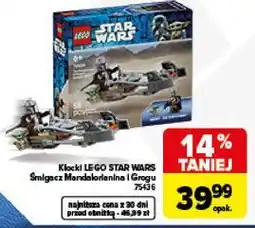 Carrefour Klocki LEGO STAR WARS Śmigacz Mandalorianina i Grogu 75436 oferta
