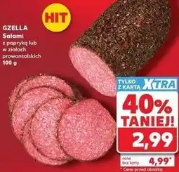 Kaufland GZELLA Salami z papryką lub w ziołach prowansalskich oferta