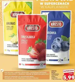 Kaufland KRESTO Owoce liofilizowane różne rodzaje 25/15 g opakowanie oferta