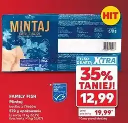 Kaufland Mintaj kostka z filetów 570 g opakowanie oferta