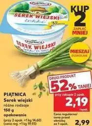 Kaufland PIĄTNICA Serek wiejski różne rodzaje 150 g opakowanie oferta