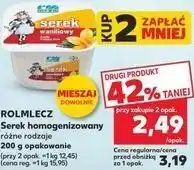 Kaufland ROLMLECZ Serek homogenizowany różne rodzaje 200 g opakowanie oferta