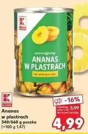 Kaufland CLASSIC Ananas w plastrach oferta