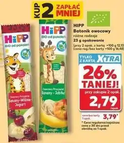 Kaufland Batonik owocowy HIPP różne rodzaje 23 g opakowanie oferta