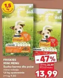 Kaufland FRISKIES MINI MENU Sucha karma dla psów różne rodzaje oferta