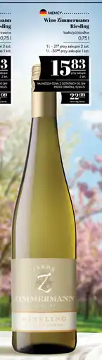 Polomarket Wino Zimmermann Riesling, białe/półsłodkie oferta