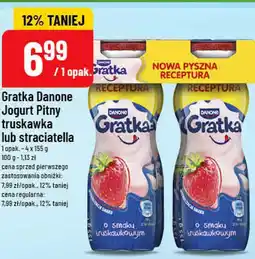 Polomarket Gratka Danone Jogurt Pitny truskawka lub straciatella oferta
