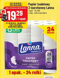 Polomarket Papier toaletowy 3-warstwowy Lanna oferta