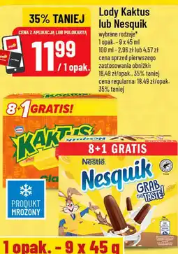 Polomarket Lody Kaktus lub Nesquik oferta
