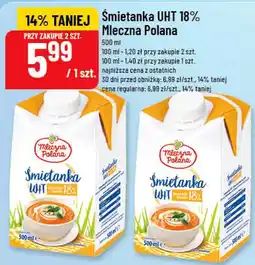 Polomarket Śmietanka UHT 18% Mleczna Polana oferta
