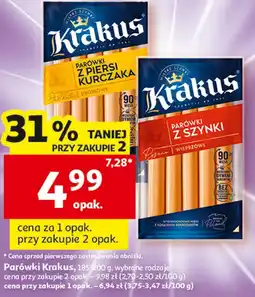 Auchan Parówki Krakus, 185-200 g, wybrane rodzaje oferta