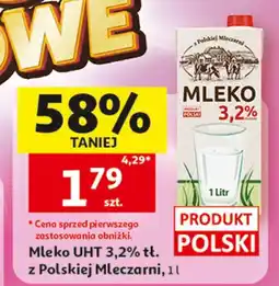 Auchan Mleko UHT 3,2% tł. z Polskiej Mleczarni oferta