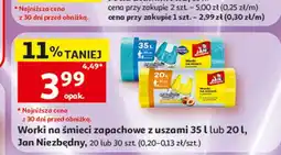 Auchan Worki na śmieci zapachowe z uszami 35 l lub 20 l Jan Niezbędny oferta