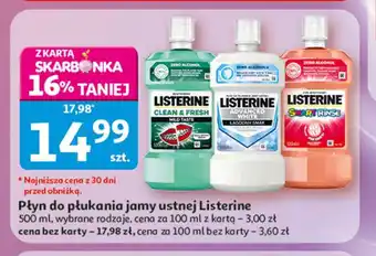 Auchan Płyn do płukania jamy ustnej Listerine oferta