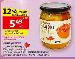Auchan Dania gotowe oznaczone logo Auchan 500 g, wybrane rodzaje oferta