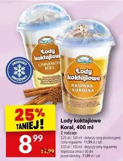 Twój Market Lody koktajlowe Krowka Kulka Koral oferta