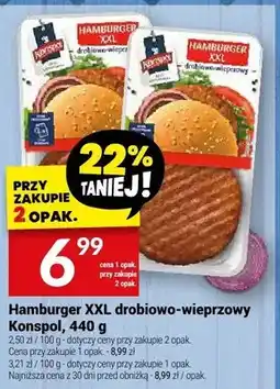 Twój Market Hamburger XXL drobiowo-wieprzowy Konspol oferta