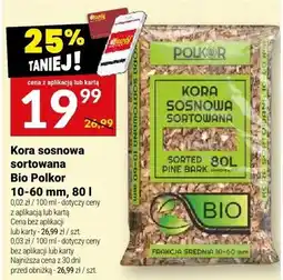 Twój Market Kora sosnowa sortowana Bio Polkor 10-60mm oferta