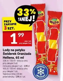 Twój Market Lody na patyku Świderek Oranżada Hellena oferta