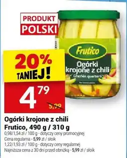 Twój Market Ogórki krojone z chili Frutico oferta