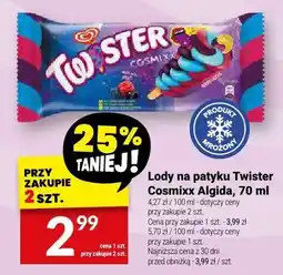 Twój Market Lody na patyku Twister Cosmixx Algida oferta
