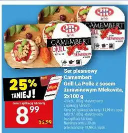 Twój Market Ser pleśniowy Camembert Grill La Polle z sosem żurawinowym Mlekovita oferta
