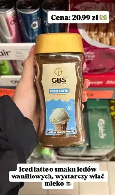 Biedronka Kawa rozpuszczalna GBS Iced Latte o smaku lodów waniliowych na bazie arabiki oferta