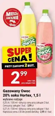 Twój Market Gazowany Owoc 20% soku Hortex oferta