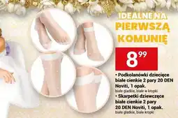 Twój Market Skarpetki dziewczęce białe cienkie 20 DEN Noviti 2 pary oferta