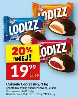 Twój Market Cukierki Lodizz mix śmietanka mleko skondensowane wiśnia oferta