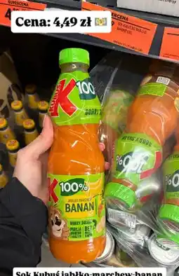 Biedronka Sok Kubuś 100% jabłko marchew banan bez dodatku cukru oferta