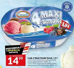 Twój Market Lody 4 Maxi Smaki Koral oferta