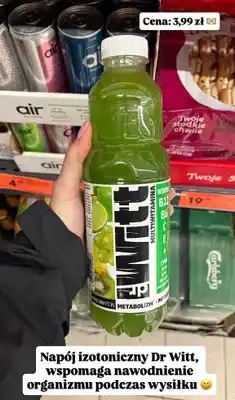 Biedronka Napój izotoniczny Dr Witt multiwitamina metabolizm oferta