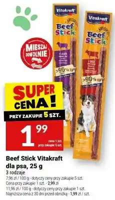 Twój Market Beef Stick Vitakraft dla psa oferta