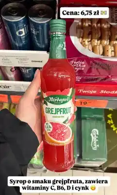 Biedronka Syrop Herbapol grejpfrut z witaminami C D B6 i cynkiem oferta