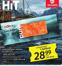 Selgros Łosoś wędzony Koral oferta