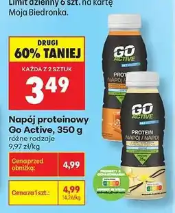 Biedronka Napój proteinowy Go Active, 350 g oferta