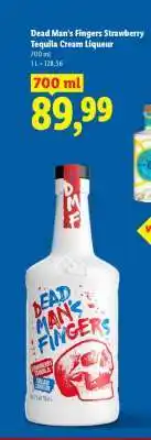 Lidl Dead Man's Fingers Strawberry Tequila Cream Liqueur oferta