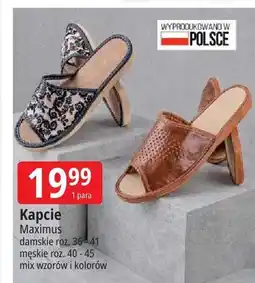 E.Leclerc Kapcie Maximus damskie roz. 36-41 męskie roz. 40-45 mix wzorów i kolorów oferta